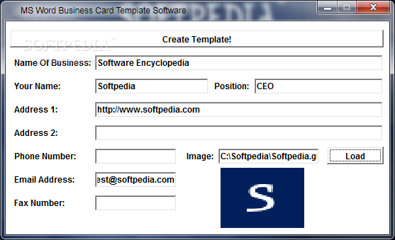 Free Microsoft Word Business Card Template