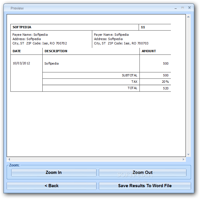 Word Receipt Template Free