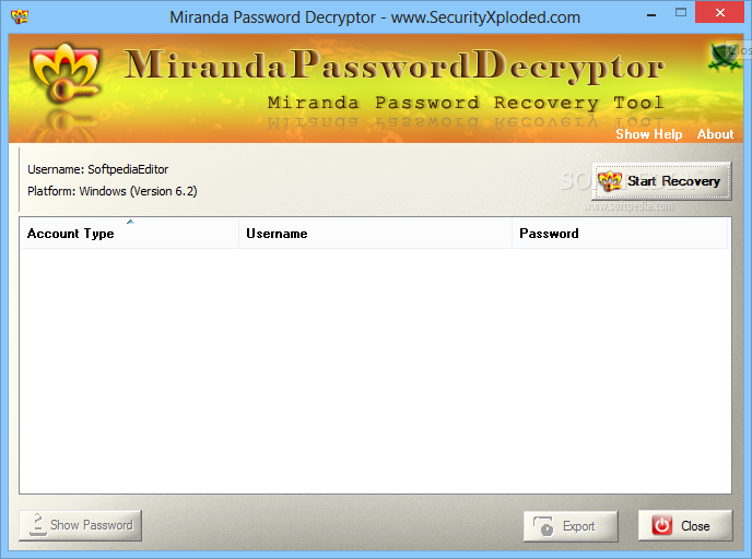 MirandaPasswordDecryptor 1.5