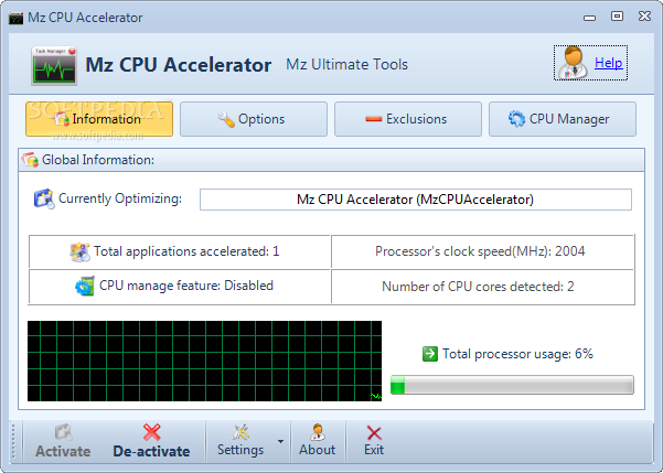 Mz CPU Accelerator screenshot 1 - Mz CPU Accelerator will help you easily run applications much faster than the original speed