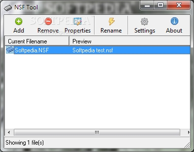 NSF Tool screenshot 1 - This is the main window of NSF Tool that allows you to access all the features of the application.