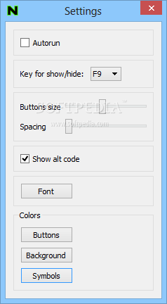 Numpad screenshot 3 - The application allows you to select a keyboard shortcut to easily launch it whenever you need it.