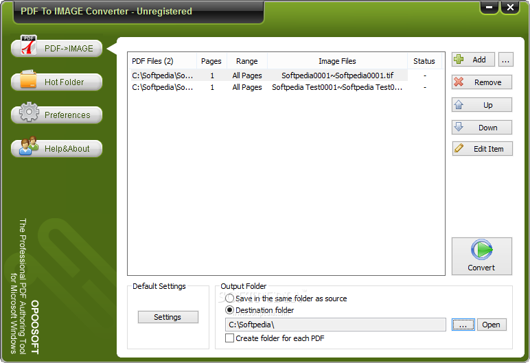 Download OpooSoft PDF To IMAGE Converter 7.3