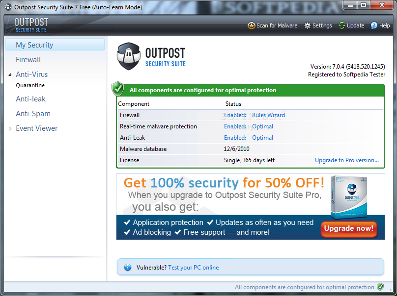 Outpostİȫ׼7.1.1.3431.520.1248_Outpost Security Suite Free 7.1.1.3431.520.1248