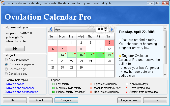 Ovulation Calendar Pro Download