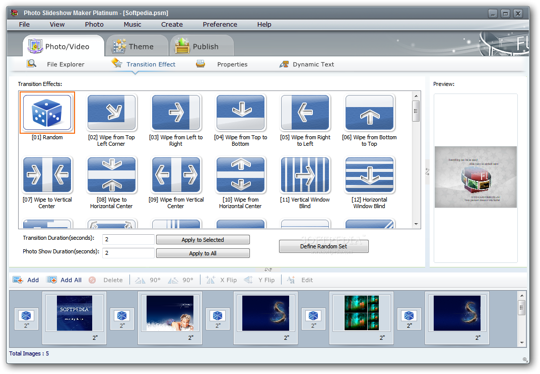 Slideshow Maker: free slideshow software for Windows