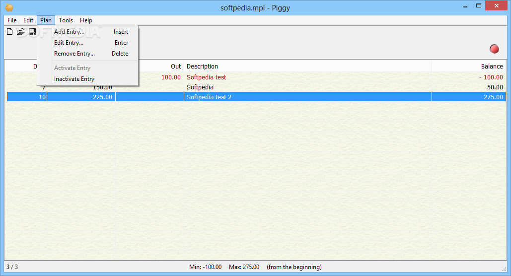 Piggy screenshot 3 - You can change the font used for listing all your planned transactions from the Preferences window.