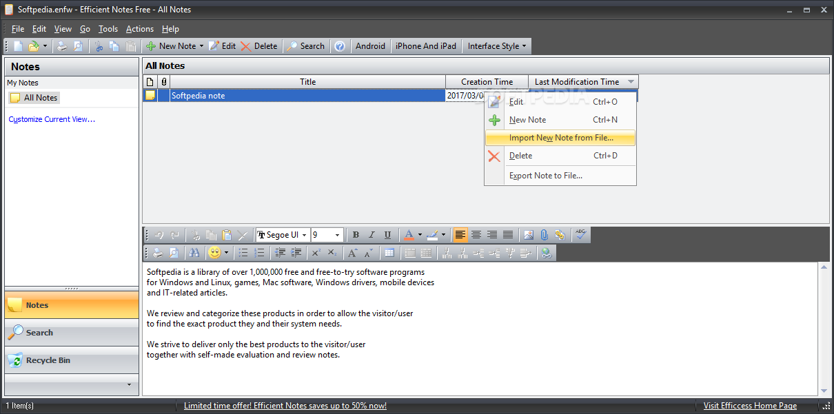 ѱЯʽЧƱ3.51338_Portable Efficient Notes Free 3.51 Build 338