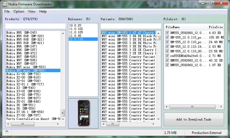 Яʽŵǹ̼1.5_Portable Nokia Firmware Downloader 1.5