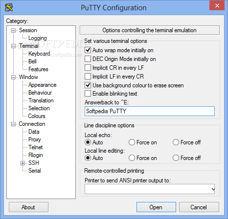 command line putty options 100%