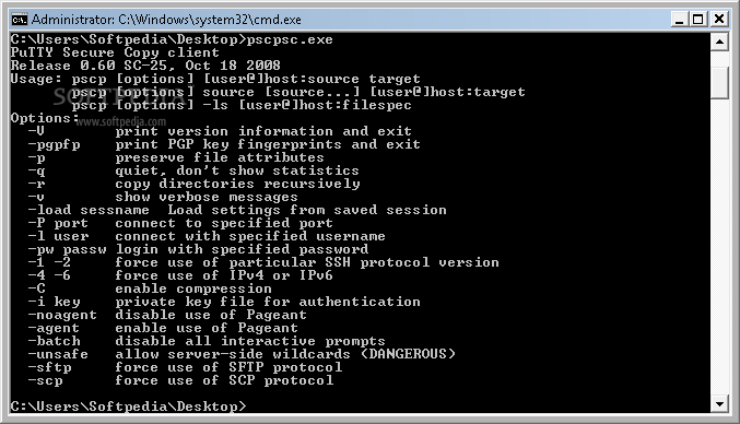 putty command prompt options quit
