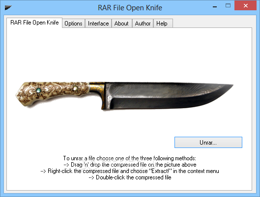 RARļ򿪵2.40_RAR File Open Knife 2.40