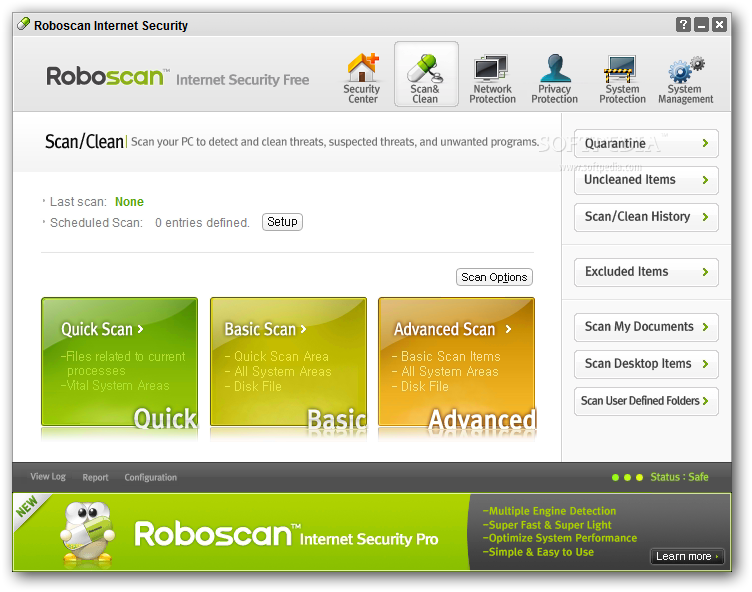 (Roboscan Internet Security Free )برنامج حماية قوية مزدوجة مجانية يستخدم محركين  Roboscan-Internet-Security-Free_2
