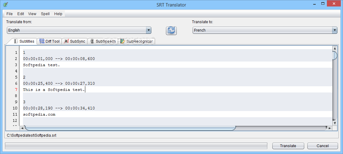Free Srt-File Translator