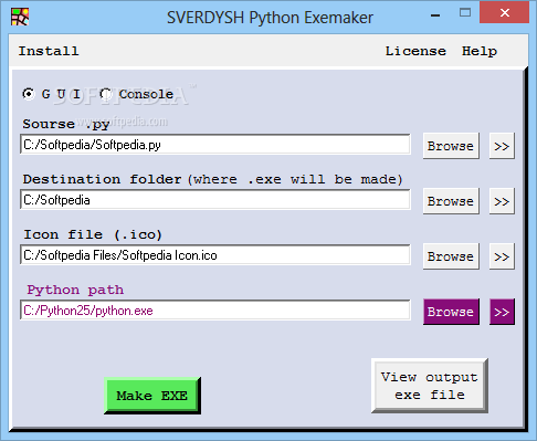 SVERDYSH Python Exemaker 12.0