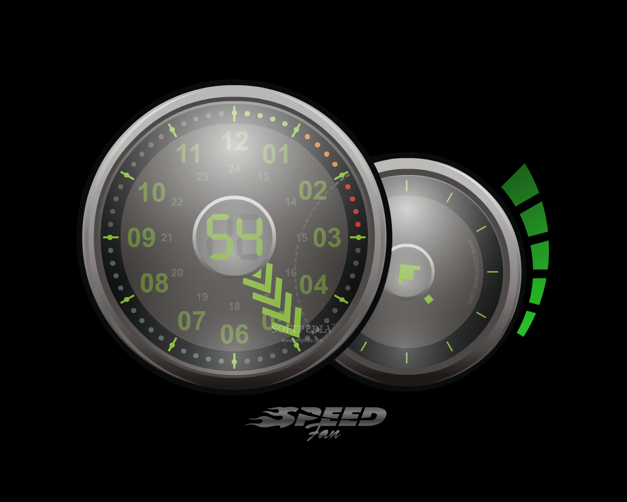 Speed Fan Clock Screensaver screenshot 2 - This is the way Speed Fan Clock Screensaver will look like on your computer screen, whenever you are on a break.