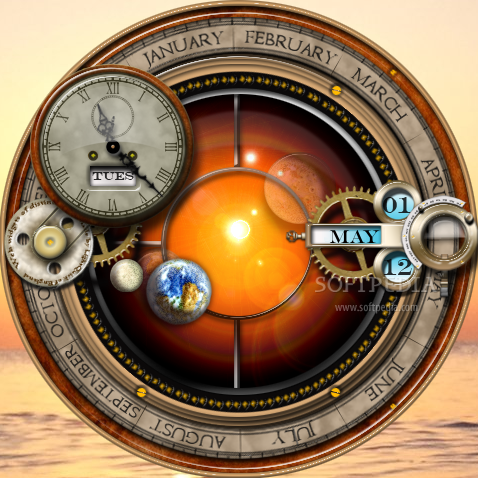 ˵̫ϵʱ1.1.7_Steampunk Orrery Calendar Clock 1.1.7