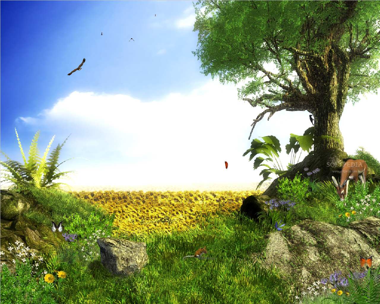 Screenshot 1 of Sunflowers - Animated Wallpaper