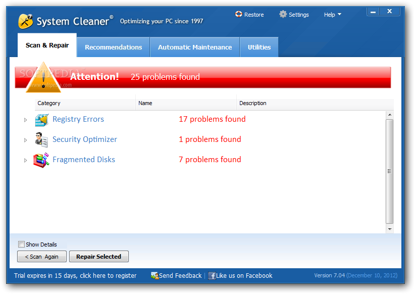 System Cleaner 7.3.0.271 لتنظيف الجهاز من الملفات والكوكيز 2013 في اخر اصدار System-Cleaner_2