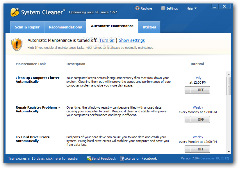 System Cleaner 7.3.0.271 لتنظيف الجهاز من الملفات والكوكيز 2013 في اخر اصدار System-Cleaner_4