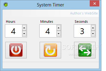 System Timer screenshot 1 - System Timer allows users to set the delay interval for the shutdown operation.