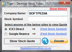 stock price widget for desktop