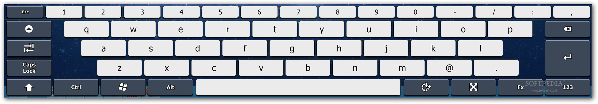 Touch-It screenshot 1 - The Beta version of the application allows you to view and use the virtual keyboard.