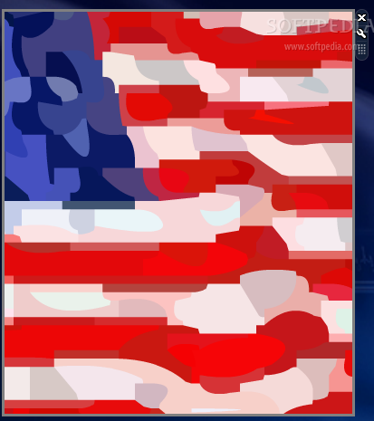 From the preview window of US Flag Vista Sidebar Gadget you can see an