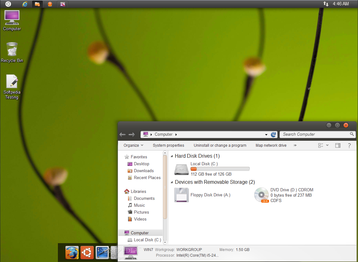 Ubah Windows mu Menjadi Ubuntu dengan ubuntu skin pack 11.10