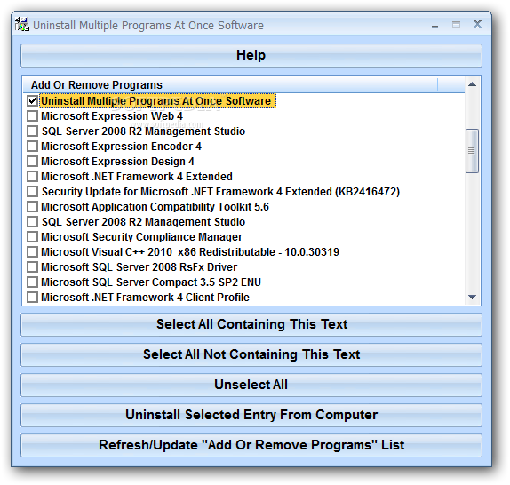 жضһ7.0_Uninstall Multiple Programs At Once Software 7.0