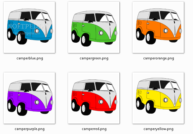 VW Camper Van Icons screenshot 1 These are the nice icons that are 