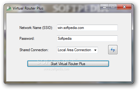 Virtual Router Plus screenshot 1 - Virtual Router Plus creates WiFi hotspots to which you can connect your laptop, phone, etc and get web access.