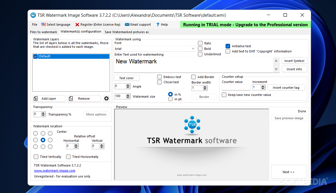 TSRˮӡͼ2.4.1.6_TSR Watermark Image Software 2.4.1.6