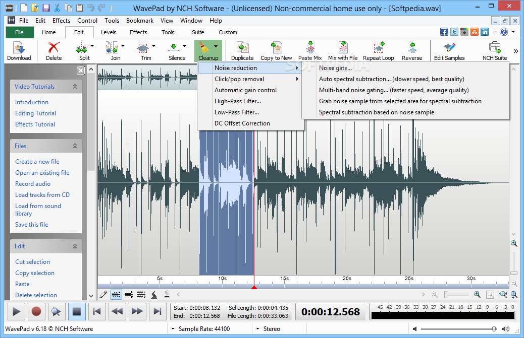 Wavepad sound editor 5 01net