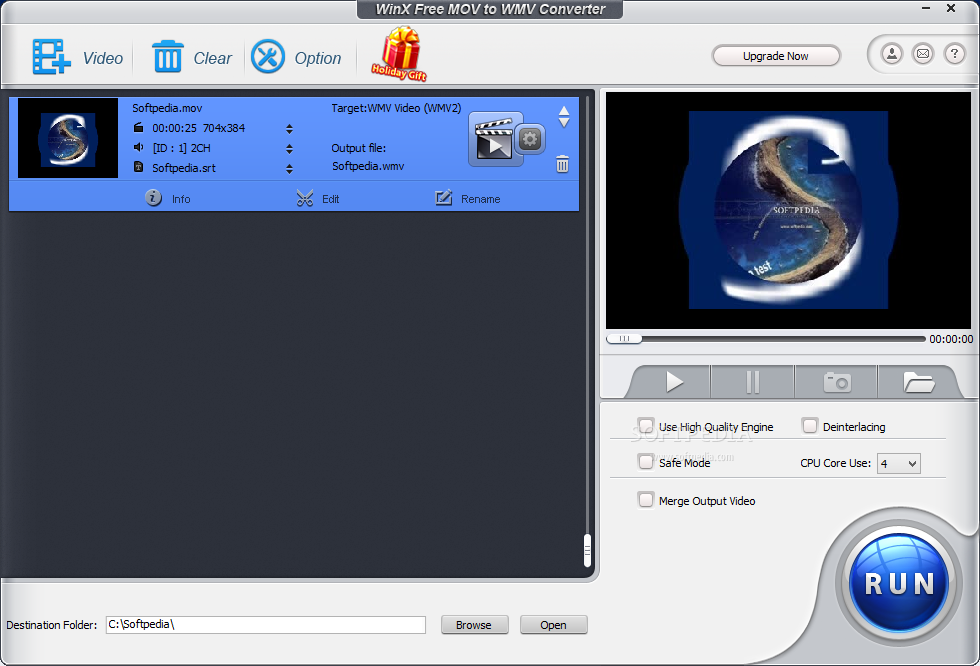 Winx free mov to wmv video converter 4 1 0
