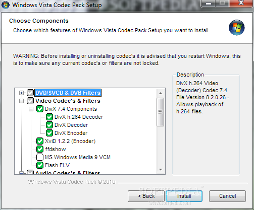 Vista Codec Pack -  10