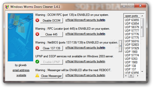 WindowsŴ1.4.1_Windows Worms Doors Cleaner 1.4.1