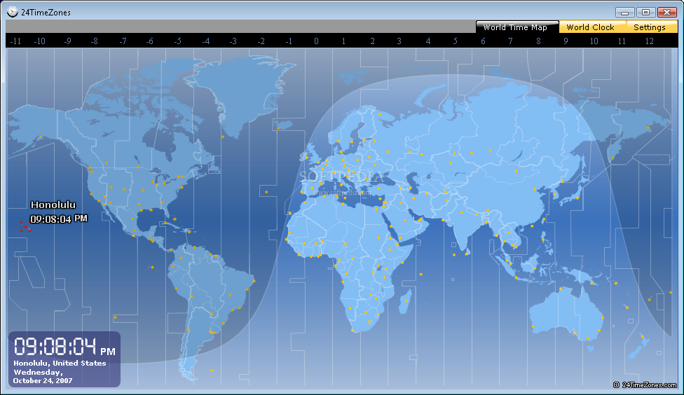 time zone map with times. world time zones and time