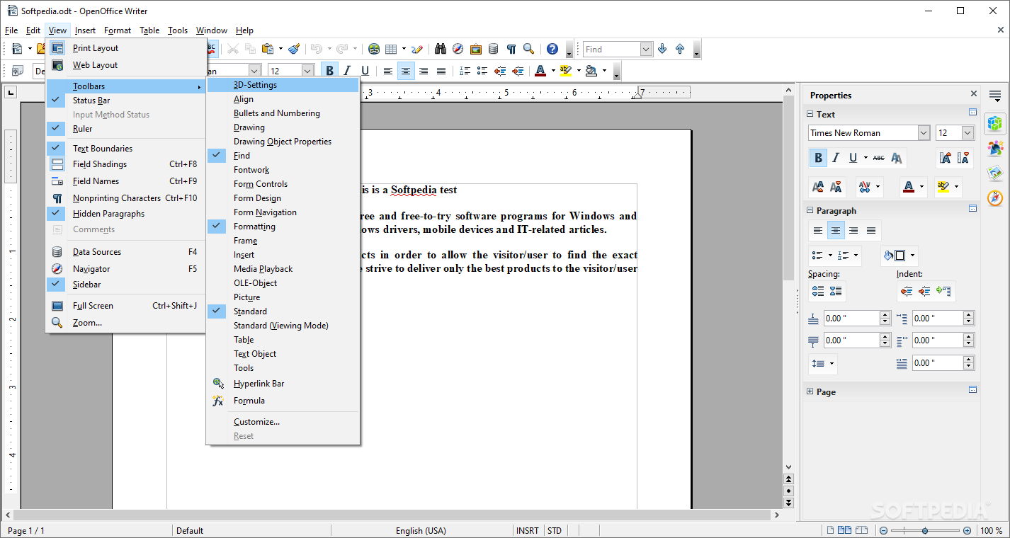 open office. Screenshot 12 of X-OpenOffice.